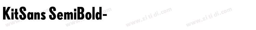 KitSans SemiBold字体转换